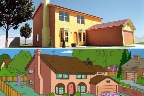 Фотография реально существующего дома Симпсонов.