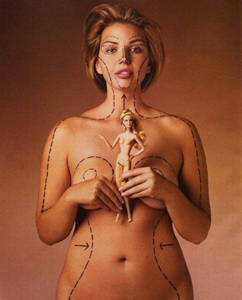 Как бы выглядели пропорции Барби на реальной женщине.