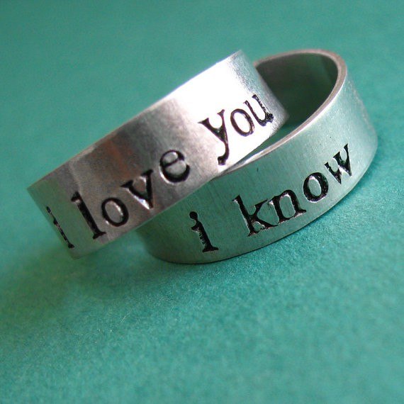 Кольца для пары: "Я тебя люблю - Я в курсе".
