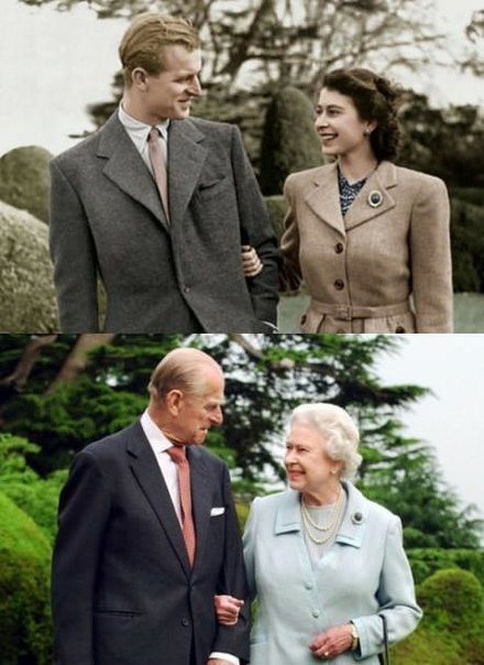 Королева Елизавета и принц Филипп, после 65 лет брака.