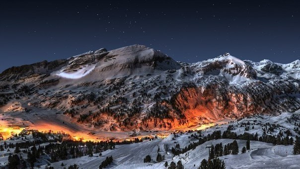 Ночь в альпах