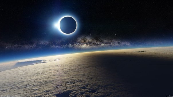 Солнечное затмение с борта международной космической ста