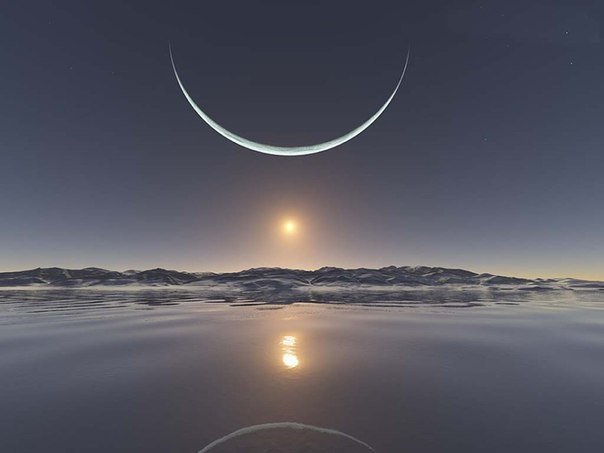 Восход солнца на Северном полюсе