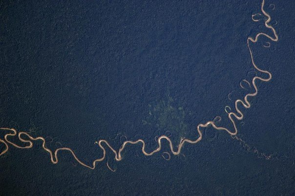 Вот так выглядит река Амазонка из космоса. Эти изгибы в мор