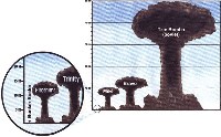 Мощность взрывов атомных бомб в масштабе