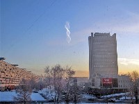 Спиральные облака в подмосковье утром. Редкое природное явление.