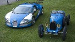 Внук и дед. Bugatti Veyron Centenaire (2009) &amp; Bugatti Type 35 (1924)