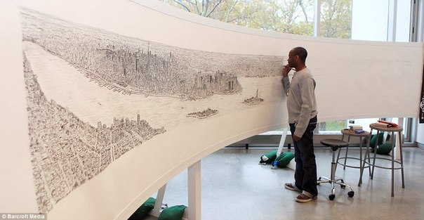 Больной аутизмом художник Стивен Вилтшер рисует Нью-Йорк 