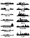 Силуэты городов мира.