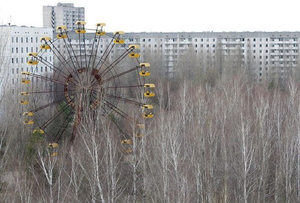 Заброшенный город Припять, недалеко от Чернобыльской АЭС.